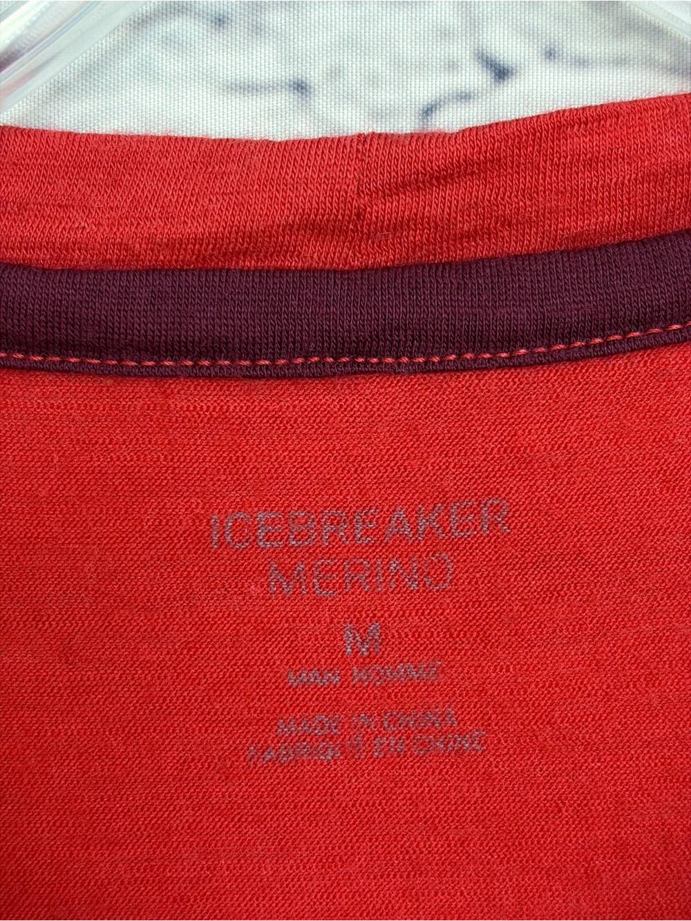 Icebreaker Merino 150 Tech Lite Short-Sleeve Graphic Tee Red Sz M - Picture 3 of 10